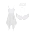 thumbnail image 5 of YiZYiF White Angel Costume for Women Angel Dress and Wings Headband Cosplay Halloween Carnival Party White B L, 5 of 7
