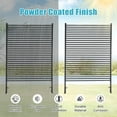 thumbnail image 5 of Outdoor Freestanding,Metal Fence Panels for Outside Slatted Privacy Screens with Stand Black, 5 of 10
