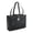 Black, variant on Fashion File Organizer Tote with Classy Black Faux Leather