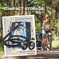 thumbnail image 6 of Aosom Child Baby Bike Trailer Kids 2 Seater, Bike Stroller Toddler, Blue, 6 of 10