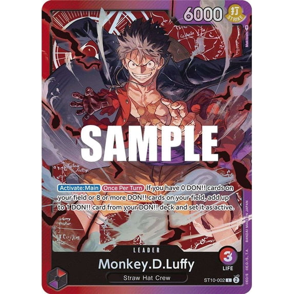 One Piece Ultra Deck: The Three Captains Leader Monkey.D.Luffy ST10-002