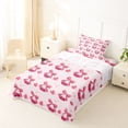 thumbnail image 5 of Erosebridal Pink Bowknot Kids Twin Sheet Sets,Red Cherries Romantic Hearts Print Bedding For Girls 3pcs, 5 of 6