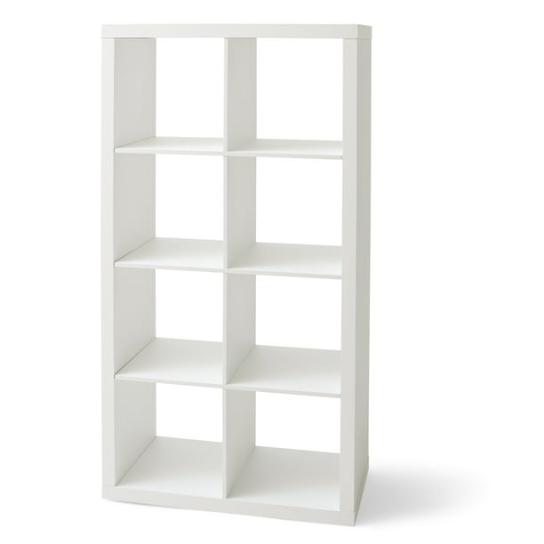Better Homes Gardens 8 Cube Storage, White Cube Bookcase With Drawers
