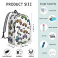 thumbnail image 5 of Monster Cartoon Truck White Pattern Backpack for School, Cute School Bag with Adjustable Shoulder Straps and Padded Back, 15.7"x11.8"x5.5", 5 of 5