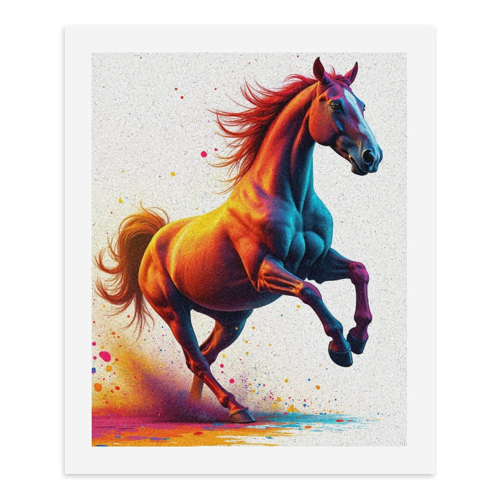 Paint By Numbers Kit for Adults Beginner - DIY Colorful Galloping Horse Art Canvas Painting Kits for Adults, Frameless Paint By Number for Adults for Home Wall Decor 16x20 Inch
