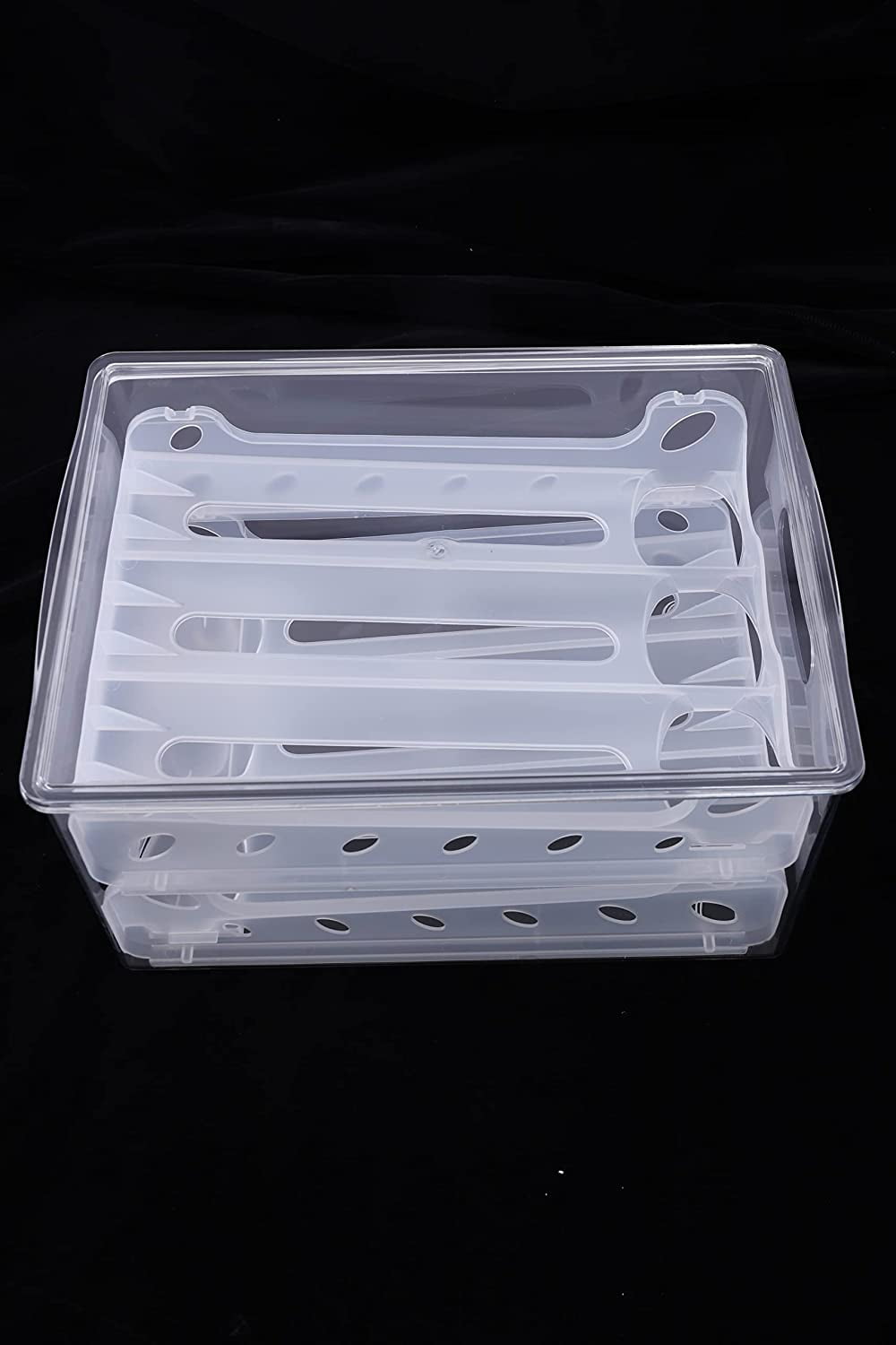 DENEST Egg Holder for Refrigerator, Pull Out Egg Refrigerator Drawer with Slide Design for 36 Eggs