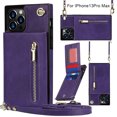 thumbnail image 3 of VONKY Wallet Case for PU Zipper Wallet Smartphone Case with Card Holder & Shoulder Strap TYPE5, 3 of 4