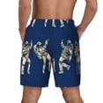 thumbnail image 4 of Goofa Disco party Astronaut Dancing Printed Men's Swim Trunks Board Shorts Quick Dry Mens Swimming Trunks with Compression Liner,Breathable Fit Hawaii Beach Shorts-Large, 4 of 9
