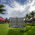 thumbnail image 4 of 12FT Trampoline (Double-side color pad) ,  Trampoline for Kids and Adults with Enclosure Net and Ladder,Curved fence pole, 4 of 10