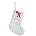 thumbnail image 2 of Jacenvly Christmas Party Decorations Decorative Knit Socks Wool Stockings Embroidered Alphabet Children'S Candy Gift Bag White Christmas Socks Gift Bag Home Decor, 2 of 4