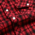 thumbnail image 5 of AZoiNM Men's Slim Fit Brushed Flannel Plaid Shirt Long Sleeve Button Down Shirt for Fall, 5 of 7