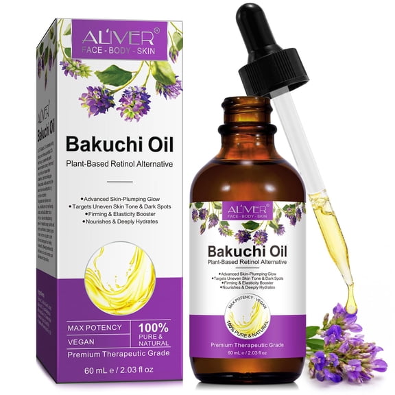 Bakuchi Face Oil, Plant-Based Facial Oil for Face & Body, Lightweight Moisturizing Skin Care Oil with Dropper, 2.03 fl oz (60 mL)