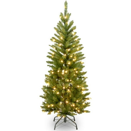 National Tree Pre-Lit 4.5' Kingswood Fir Pencil, Clear Lights