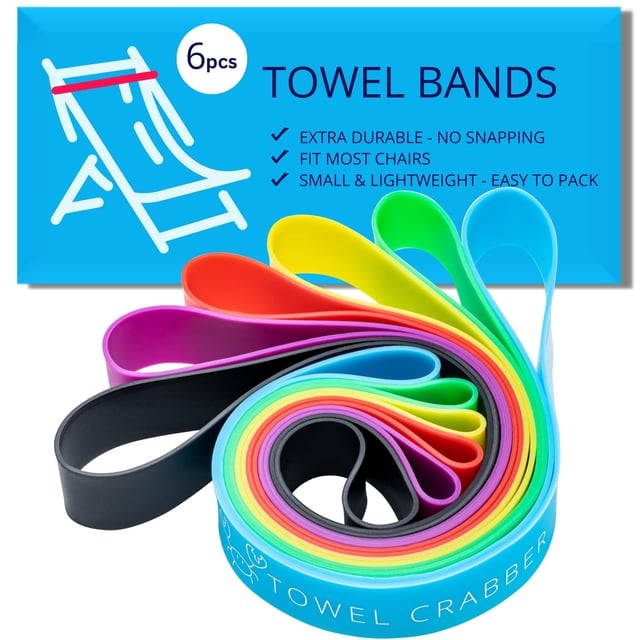 Towel Bands, paquete de 6 sillas de playa, piscina y crucero