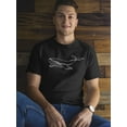 thumbnail image 2 of Whale B&W Silhouette Art T-Shirt Men -Image by Shutterstock, Male 4X-Large, 2 of 4