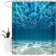 thumbnail image 1 of Ocean Shower Curtain Waterproof Mould Proof Resistant Bathroom Curtain Washable Bath Curtain Polyester Fabric 3d Shower Curtains Compatible Bathroom W, 1 of 4