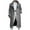 Gray, variant on Men's Winter Solid Color Single-Sided Wool Long Double-Breasted Overcoat for Formal and Casual Winter Fashion with Elegant Design and Warm Protection,Black,L