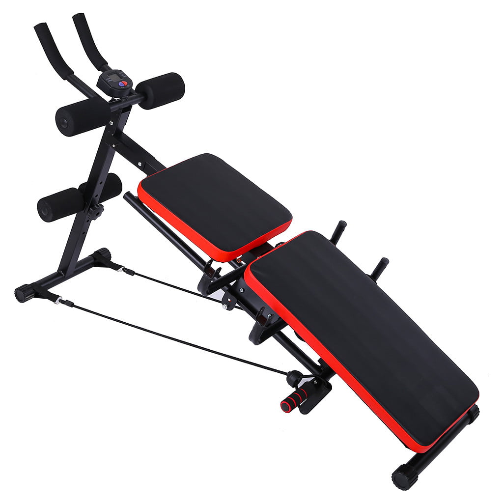 8-in-1 Abdominal Trainer Push-ups Adjustable Height Home Trainer Dumbbell Stool 