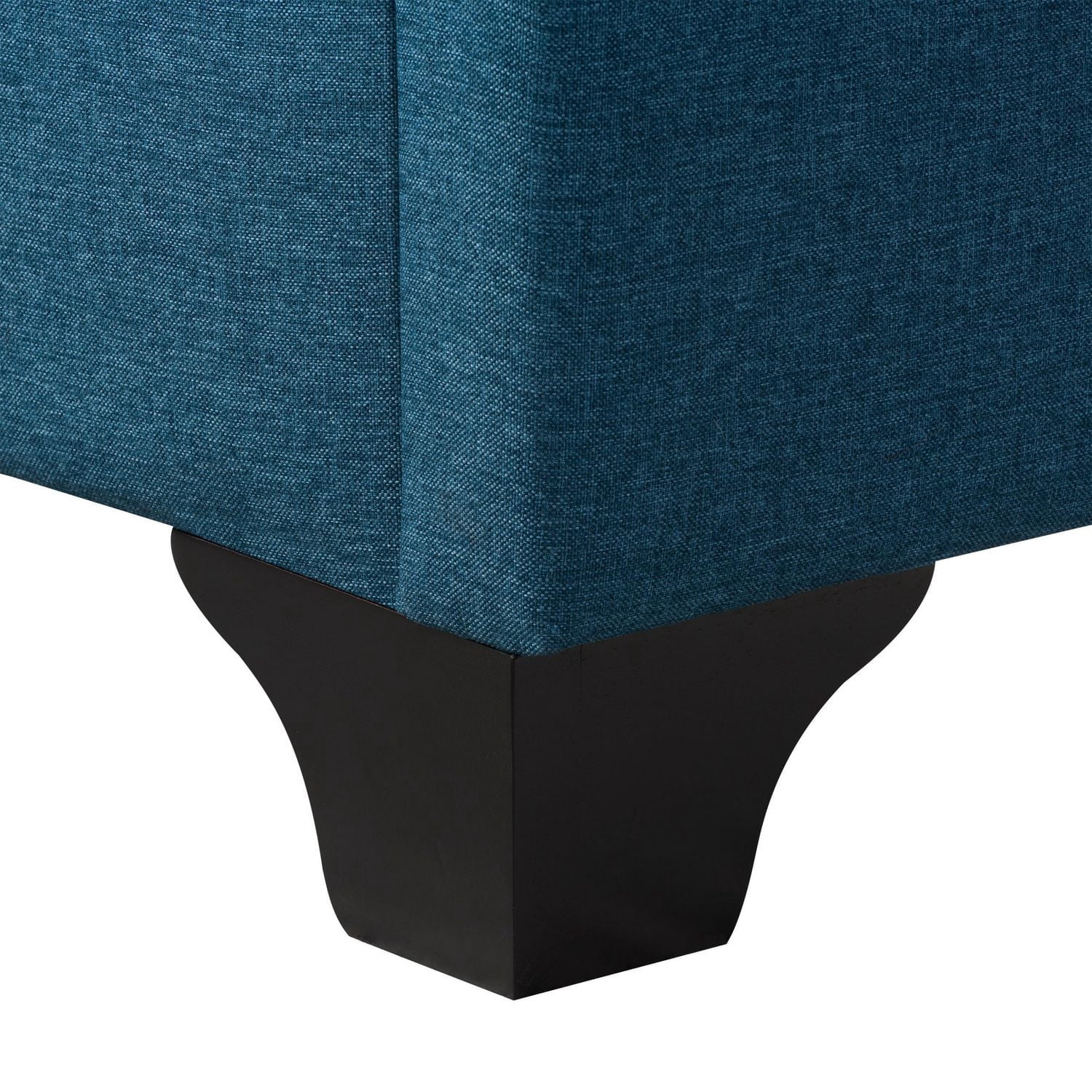 Cadre de lit double rembourré CorLiving Bellevue pour adulte avec tête de lit capitonnée à grand rectangle et lattes - Aucun sommier requis