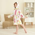 thumbnail image 4 of FORMRS Niños Bathrobe Unisex Hooded Robe Soft Plush Pajamas Sleepwear, Size 4-6T, White Grapefruit Slices, 4 of 7