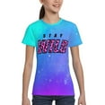 thumbnail image 2 of Ben Azelart Stay Wild Kids T-Shirt 3d Printed Graphic T-Shirts Boys And Girls Short Sleeve Shirts For Youth Kids X-Small, 2 of 7