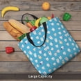 thumbnail image 6 of Defioc Healthy And Ill White Teeth Pattern Tote Bag for Women,Large Capacity Tote Bag with Zipper Casual Shoulder Handbags Shopping Bag, 6 of 8