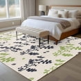 thumbnail image 4 of Grey Green Botanical Area Rugs 6'x9', Small Throw Rugs for Kitchen Dining room, Rustic Country Spring Floral Summer Leaf Indoor Outdoor Rug Non-Slip Low Pile Carpet Runner Reversible Floor Mats, 4 of 8