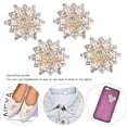 thumbnail image 2 of ZOUSSIQI 4Pcs Rhinestone Buckle, Hollow Crystal Flower Shape Buckle, Color Crystal Buckle for Wedding Party Prom Women Shoe Clips Buckles Decorations Accessories (5cm hollow round diamond CA919-18312, 2 of 9