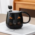 thumbnail image 4 of Taza de gato con cuchara Regalos para mujeres Esposa Mamá Amigo Profesor C, 4 of 6