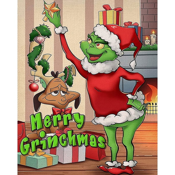 Hilo de bordar Full Eco-cotton (11CT) (Impreso) Grinch Cross Stitch Artwork FLhrweasw Nuevo