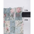 thumbnail image 6 of Blue Pink Botanical Curtains 72 Inch Length, Sheer Curtains for Bedroom Living Room Window Spring Floral Vintage Rod Pocket Voile Drapes Kitchen Curtains Small Half Window 52"x72" 2 Panels, 6 of 6