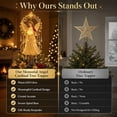 thumbnail image 5 of Memorial Angel Cardinal Enchanted Moonlight Tree Topper, Christmas Tree Topper Golden Crescent Glow, Dangling Snowflake Charm, Lighted Festive Ornament, Magical Holiday Centerpiece, 5 of 8