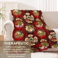 thumbnail image 3 of Ramen Blanket for Kids and Adults, Soft Lightweight Throw Blankets with Red Background for Sofa Bed Traveling Camping Japanese Decor Gifts, Single-Sided Printing, 60x80 Inches, 3 of 8