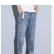thumbnail image 4 of Pantalones vaqueros de longitud completa para hombre, estilo azul, rectos, con cremallera, lavados, tendencia para exteriores, pantalones vaqueros para hombre., 4 of 7