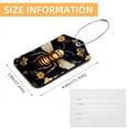 thumbnail image 5 of Bee Luggage Tag, Travel Tags, Handbag Tag - Square PU Leather 2 Pack with Privacy Cover and Stainless Steel Ring - Suitable for Travel, Backpack, Handbag [Amazon Approved], 5 of 7