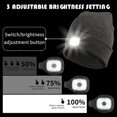 thumbnail image 2 of Morttic LED Beanie Hat with Light, Rechargeable Headlamp Cap, Unisex Winter Warm Knitted Hats, Headlight Flashlight for Running Hiking Camping,Tech Gifts for Men Women (Grey), 2 of 8