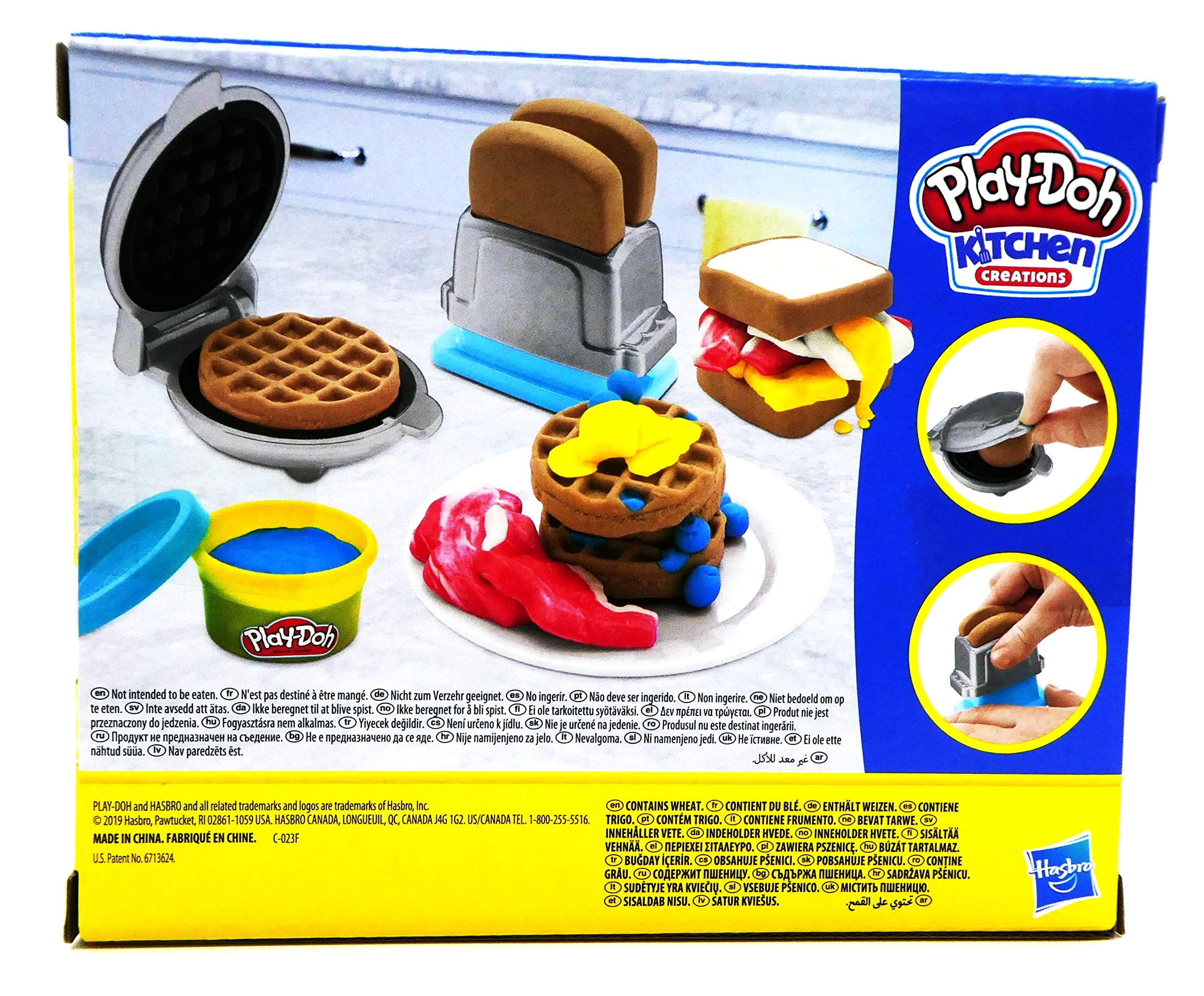 Play-Doh Kids Kitchen Creations Breakfast Toast Waffles Dough Set