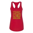 thumbnail image 2 of Straight Outta Arizona ARI Fan | Fantasy Baseball Fans | Womens Sports Jersey Racerback Tank Top, Red, X-Large, 2 of 4