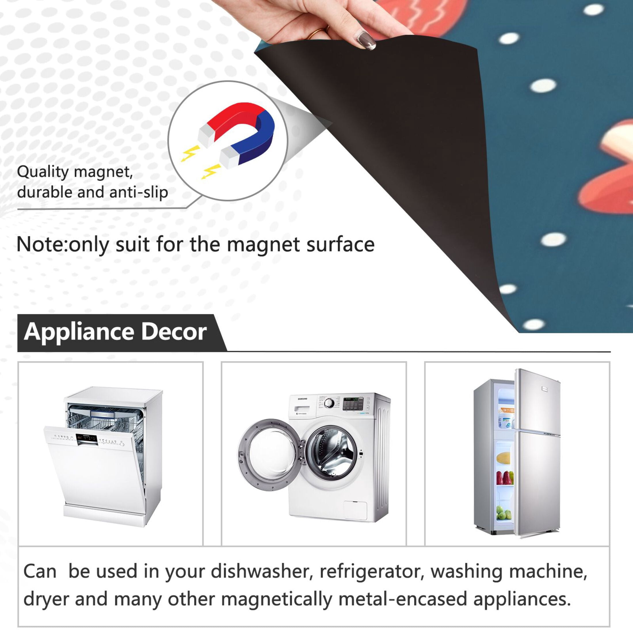 Dishwasher Magnetic Sticker 23x26 Inch Refrigerator Magnetic Sticker Washing Machine Magnetic Sticker Kitchen Panel Magnetic Sticker Home Decor Christmas Plane