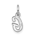 thumbnail image 2 of Auriga Fine Jewelry 10K White Gold Script G Charm for Women (L-16.55 mm, W-5.3 mm), 2 of 6