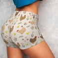 thumbnail image 4 of Honeii Chicken Family Print Women's Workout Shorts, Gym Shorts for Active Wear, Sports Shorts,Women's Running Shorts,Quick Dry Athletic Shorts-X-Large, 4 of 8