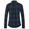 thumbnail image 2 of SSLR Flannel Shirts for Women Long Sleeve Button Down Shirts Plaid Lightweight Casual, 2 of 8