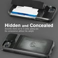 thumbnail image 3 of Vena vCommute For Apple iPhone 16e / iPhone 17e Case Wallet, Case with Stand Leather Card Holder [Military Grade Drop Protection], Gray, 3 of 8