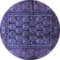 thumbnail image 1 of Ahgly Company Indoor Round Persian Blue Traditional Area Rugs, 4' Round, 1 of 4