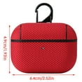 thumbnail image 4 of Maoww Earphone Cover Nylon Waterproof Bluetooth Headphone Case Protector Replacement for Airpods Pro, Red, 4 of 7