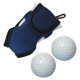 thumbnail image 2 of 1 juego de bolsa de soporte para pelotas de golf, riñonera liviana, 2 bolas, 4 tees, almacenamiento con clip de gancho para accesorios de herramientas Azul Soledad Bolsa de pelota de golf, 2 of 10