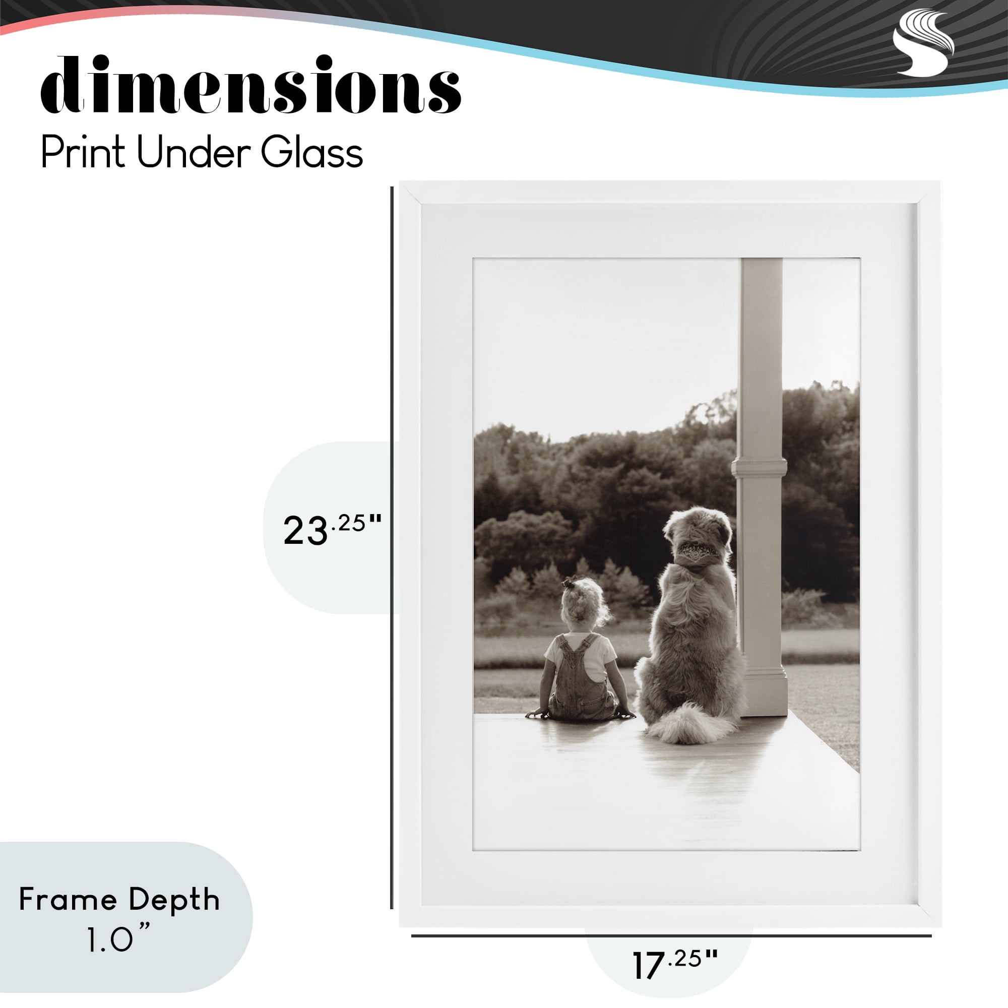 Stupell Industries Child And Dog Friendship White Framed Print Under Glass, design by Kendra Dew