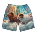 thumbnail image 3 of Uemuo Cloud Guinea Pig Pattern Men's Swim Trunks Hawaiian Beach Bathing Suit Swimsuits Beach Quick-Dry Shorts with Pockets-3X-Large, 3 of 9