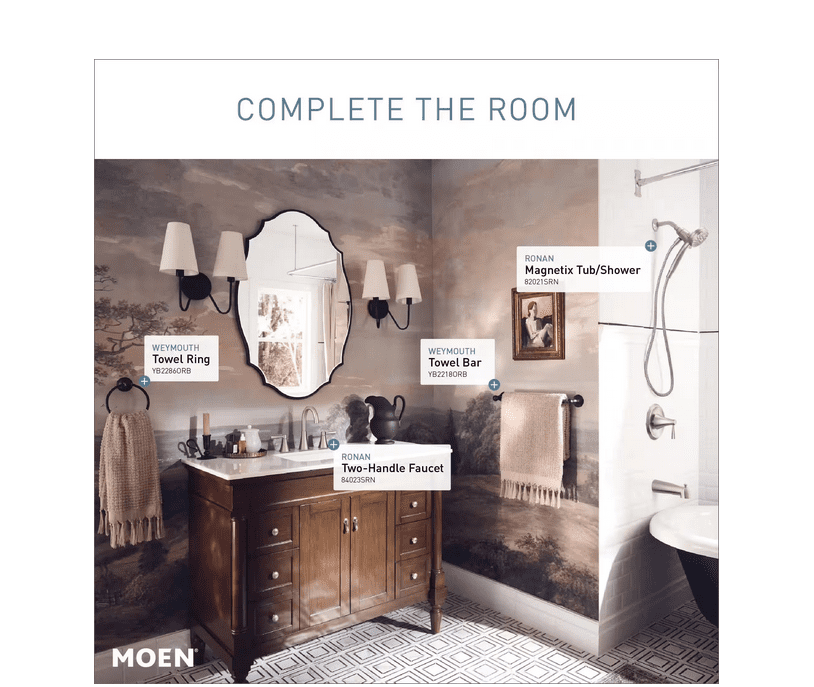 MOEN 84023SRN Ronan 8 in. Widespread 2-Handle Bathroom Faucet in Spot Resist Brushed Nickel (Valve Included)