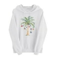 thumbnail image 4 of Christmas Hoodie for Women Long Sleeve Graphic Print Holiday Pullover Shirts with Pocket White L, 4 of 6